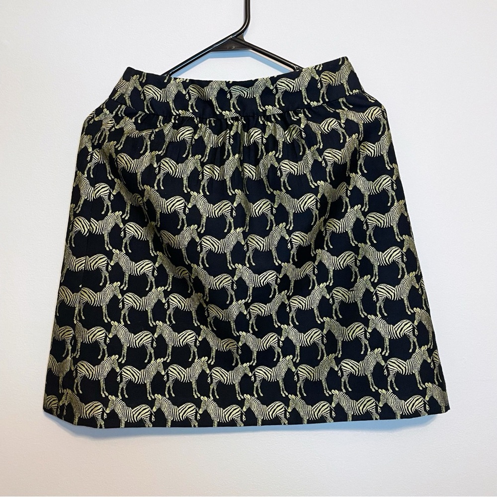 Golden Zebras on Black Skirt, Animal Theme by Crown and Ivy
